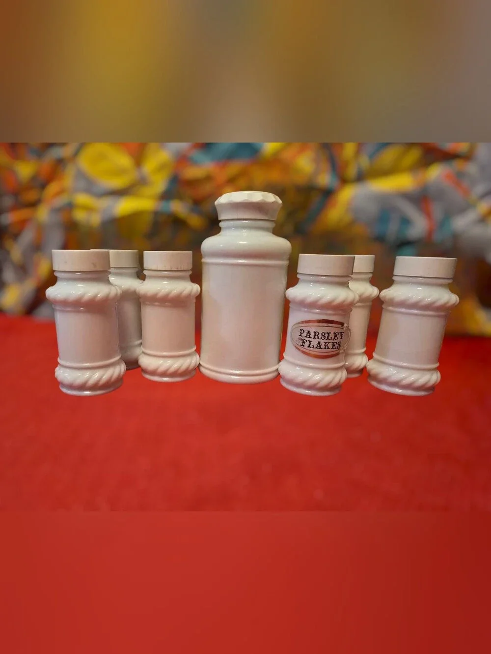 Vintage | White Spice Jar Set